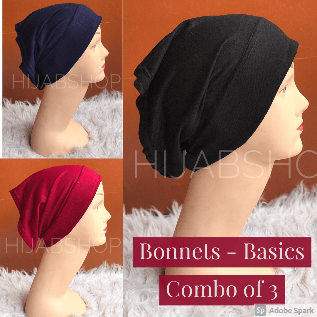 Combo of  3 - Basic Bonnets