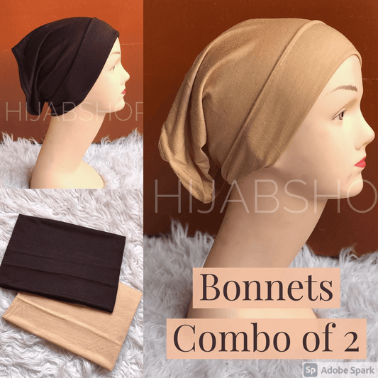 Combo of  2 - Nude bonnets