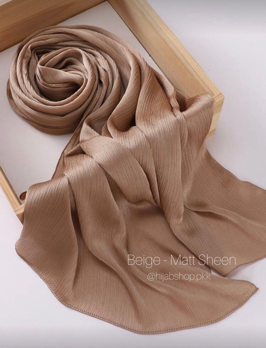 Beige  – Matt Sheen Hijabs