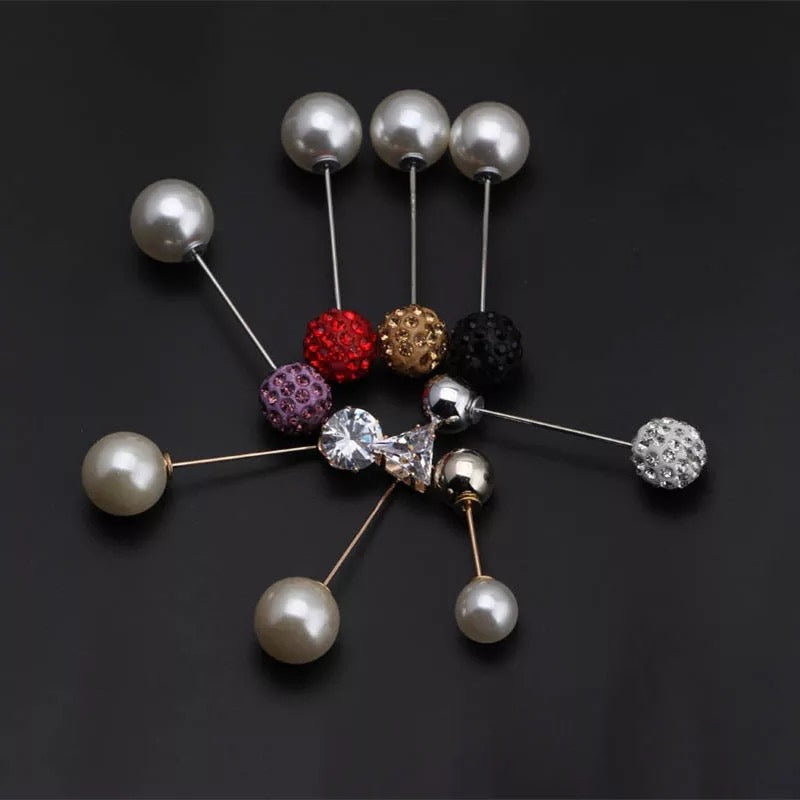 Stone Ball Pin Set of 2