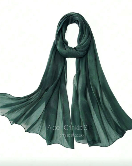 Aloe - Crinkle Silk Hijab