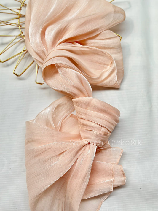 Soft Peach - Crinkle Silk Hijab