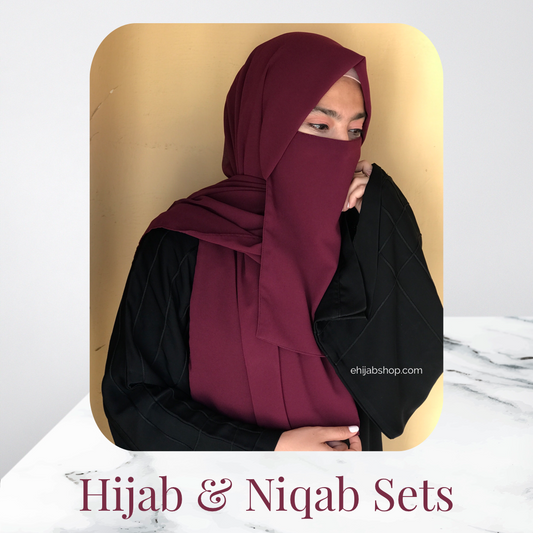 Deep Maroon – Hijab Niqab Set