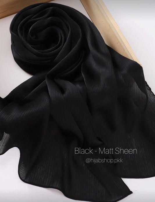 Black – Matt Sheen Hijabs