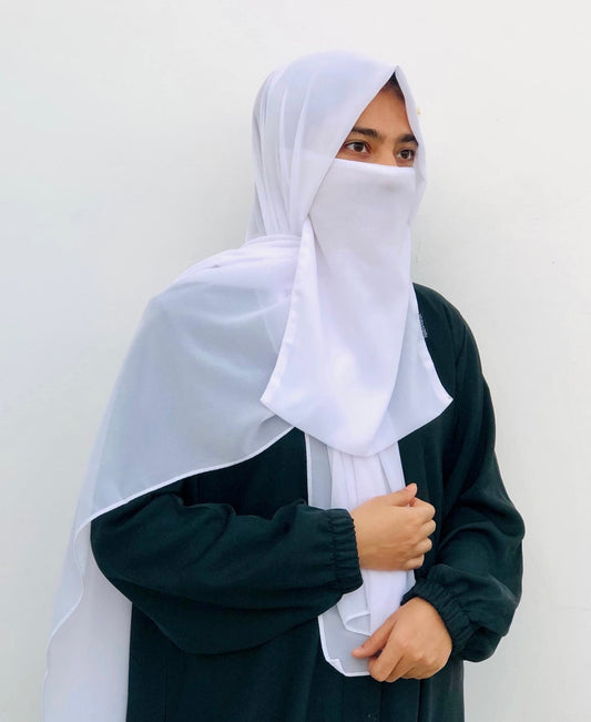 White – Hijab Niqab Set