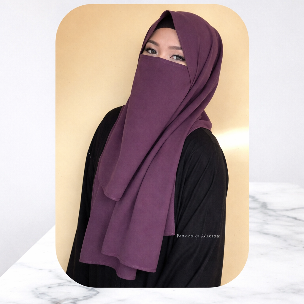 Dark Purple – Hijab Niqab Set