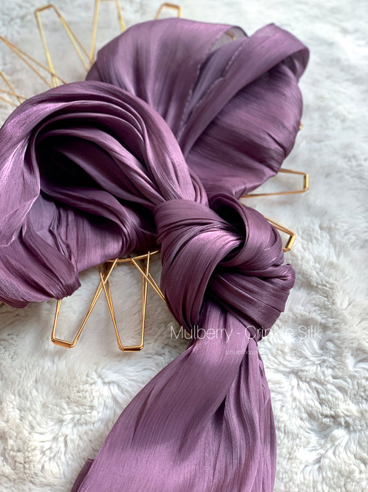 Mulberry - Crinkle Silk Hijab