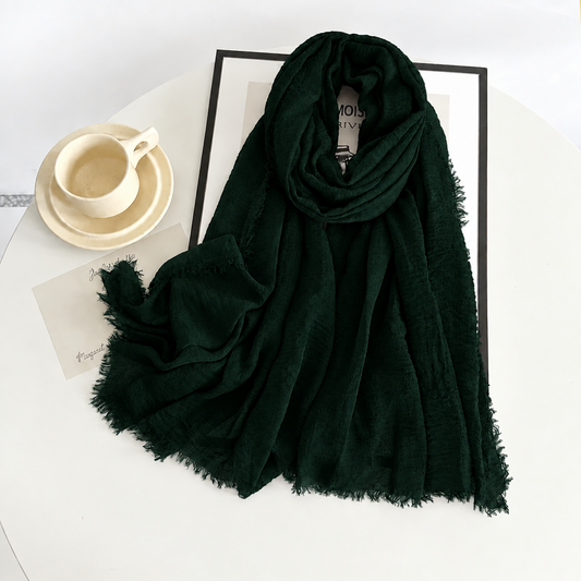 Dark Green -  Crimp Hijab