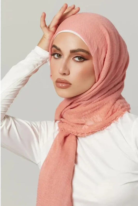 Dust Pink -  Crimp Hijab