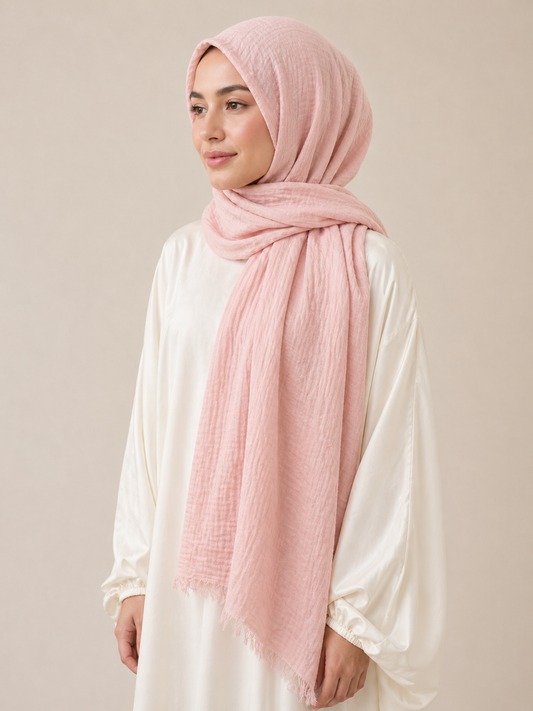 Nudepink -  Crimp Hijab