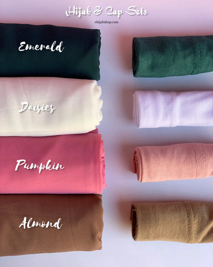 Matching Hijab & Cap Set