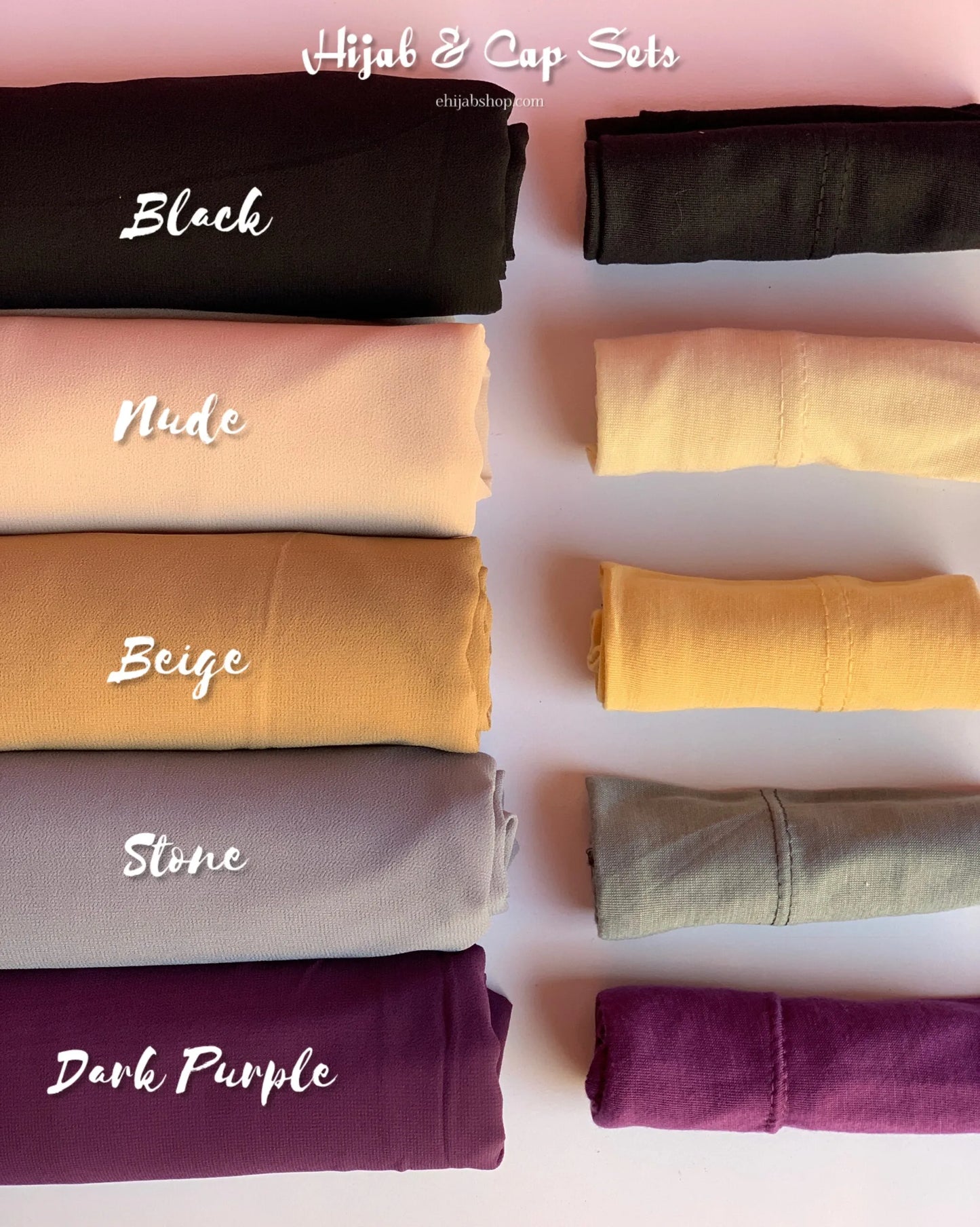 Matching Hijab & Cap Set